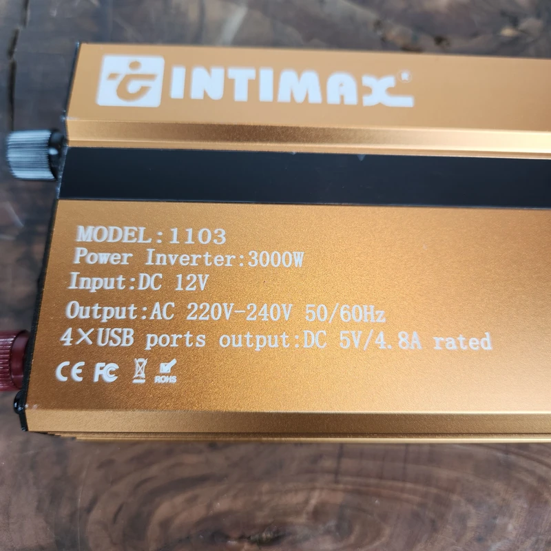 مبدل برق خودرو صنعتی اینتیمکس مدل INT-1103 ظرفیت 3000 وات